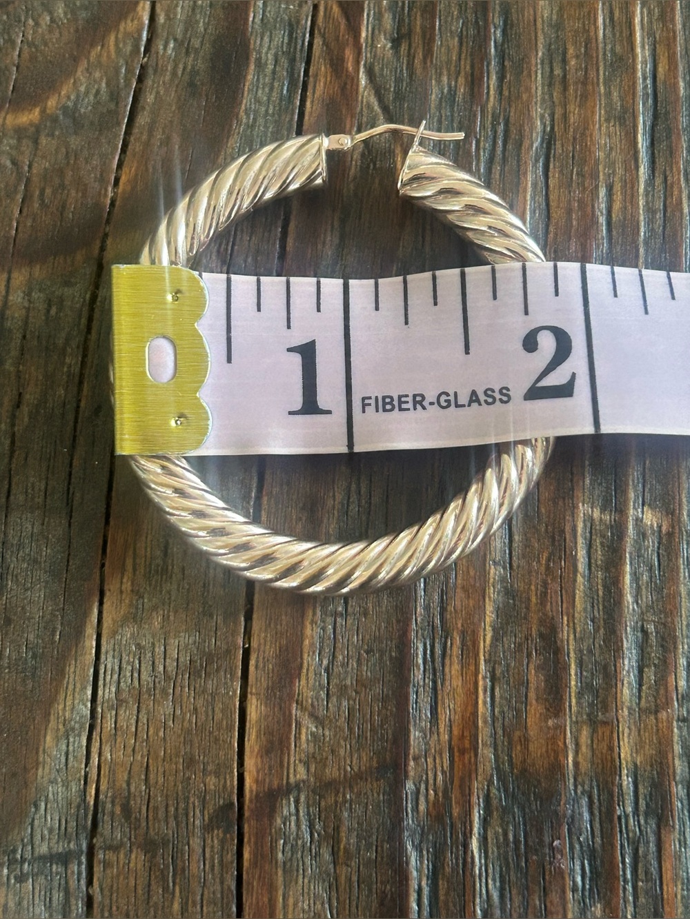 Twisted Rope Bronze Hoops - Picture 5 of 5